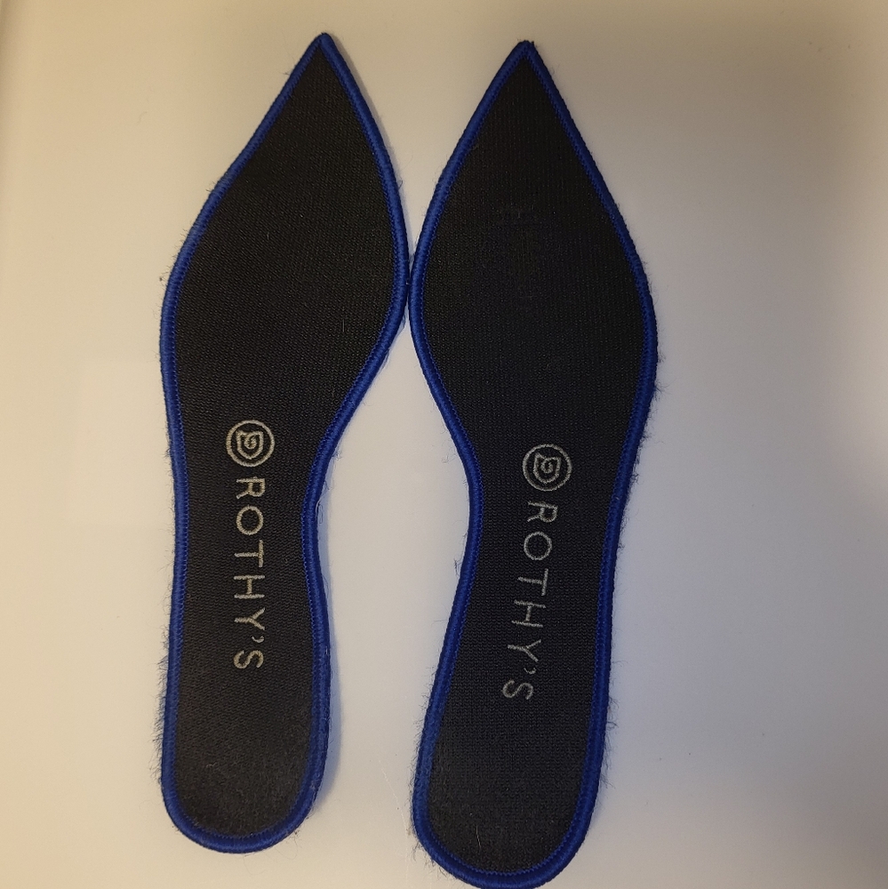 Rothy ’S Point Birdseye Flax Grey Flats Size 9 - image 8